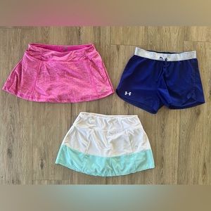 Athletic shorts and skorts
